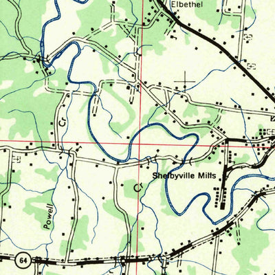 United States Geological Survey Shelbyville, TN (1944, 100000-Scale) digital map