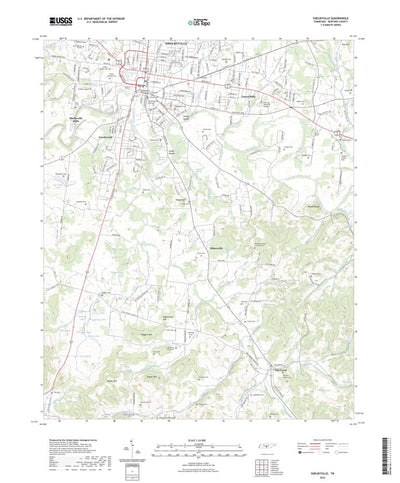 United States Geological Survey Shelbyville, TN (2022, 24000-Scale) digital map
