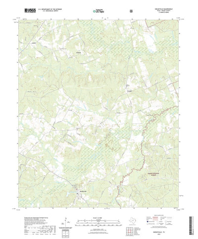 United States Geological Survey Shelbyville, TX (2022, 24000-Scale) digital map
