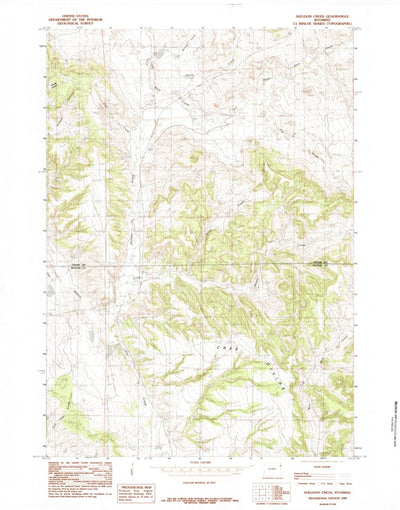 United States Geological Survey Sheldon Creek, WY (1984, 24000-Scale) digital map