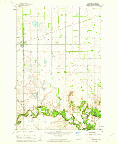 United States Geological Survey Sheldon, ND (1960, 24000-Scale) digital map