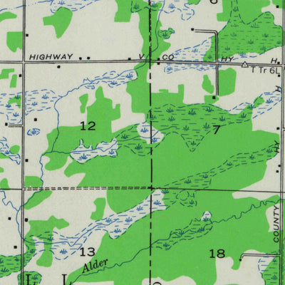 United States Geological Survey Sheldon, WI (1947, 48000-Scale) digital map