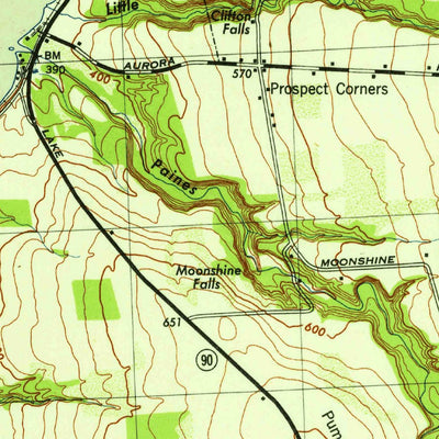 United States Geological Survey Sheldrake, NY (1943, 31680-Scale) digital map