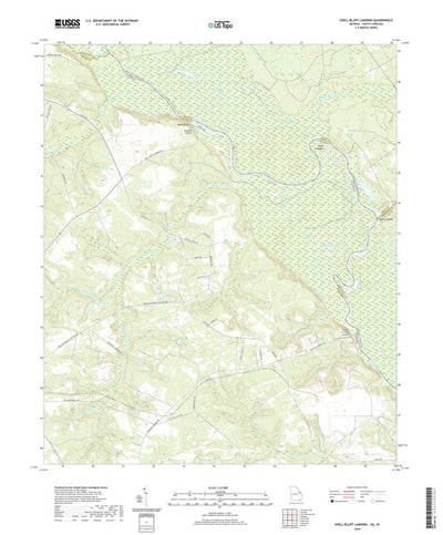 United States Geological Survey Shell Bluff Landing, GA (2020, 24000-Scale) digital map