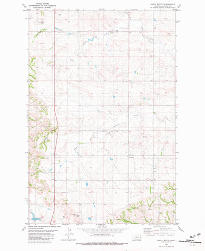 United States Geological Survey Shell Butte, MT (1981, 24000-Scale) digital map