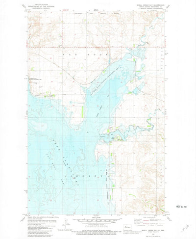 United States Geological Survey Shell Creek Bay, ND (1981, 24000-Scale) digital map