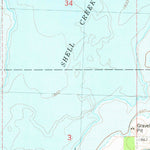 United States Geological Survey Shell Creek Bay, ND (1981, 24000-Scale) digital map