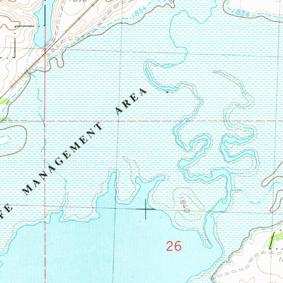 United States Geological Survey Shell Creek Bay, ND (1981, 24000-Scale) digital map