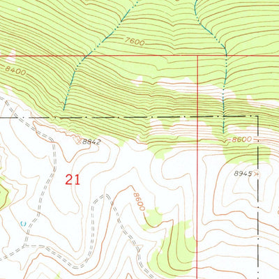 United States Geological Survey Shell Falls, WY (1960, 24000-Scale) digital map