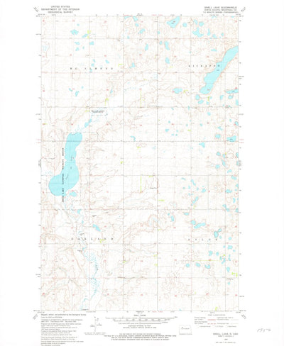 United States Geological Survey Shell Lake, ND (1981, 24000-Scale) digital map