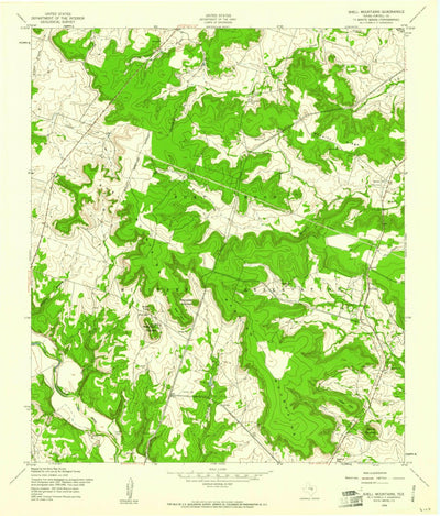 United States Geological Survey Shell Mountains, TX (1958, 24000-Scale) digital map