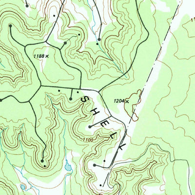 United States Geological Survey Shell Mountains, TX (1995, 24000-Scale) digital map