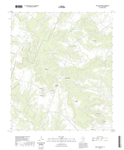 United States Geological Survey Shell Mountains, TX (2022, 24000-Scale) digital map