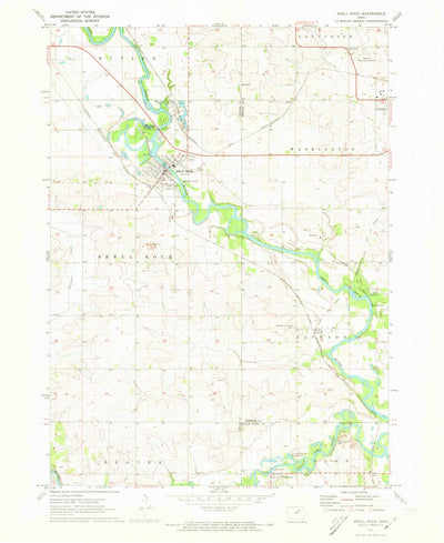 United States Geological Survey Shell Rock, IA (1971, 24000-Scale) digital map