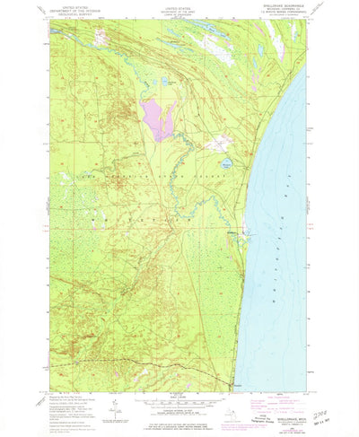 United States Geological Survey Shelldrake, MI (1951, 24000-Scale) digital map