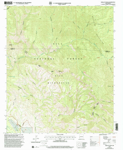 United States Geological Survey Shelley Peak, NM (1999, 24000-Scale) digital map