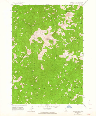 United States Geological Survey Shellrock Peak, ID (1962, 24000-Scale) digital map