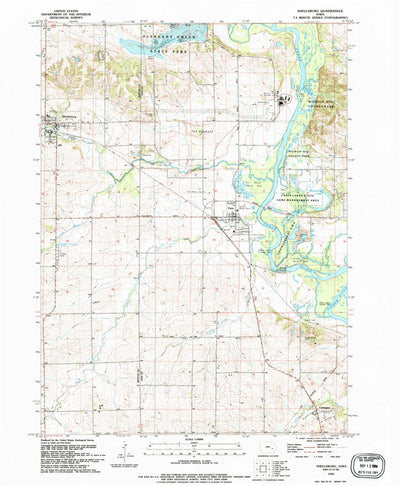 United States Geological Survey Shellsburg, IA (1993, 24000-Scale) digital map