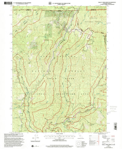 United States Geological Survey Shelly Creek Ridge, CA-OR (1997, 24000-Scale) digital map
