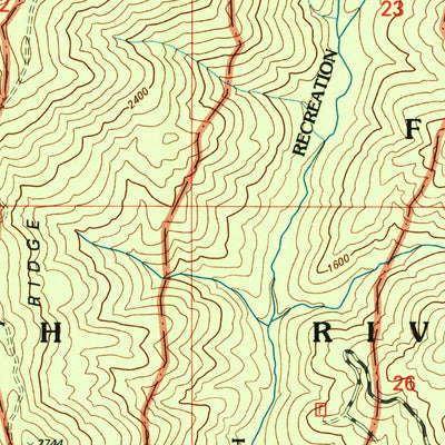 United States Geological Survey Shelly Creek Ridge, CA-OR (1997, 24000-Scale) digital map