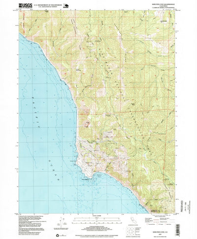 United States Geological Survey Shelter Cove, CA (1997, 24000-Scale) digital map