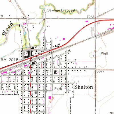 United States Geological Survey Shelton, NE (1962, 24000-Scale) digital map