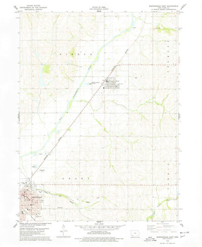 United States Geological Survey Shenandoah East, IA (1978, 24000-Scale) digital map
