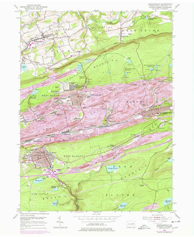 United States Geological Survey Shenandoah, PA (1955, 24000-Scale) digital map