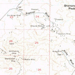 United States Geological Survey Shenandoah Peak, NV-CA (1956, 62500-Scale) digital map