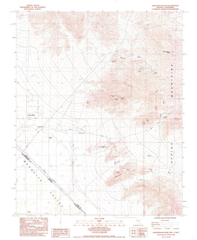 United States Geological Survey Shenandoah Peak, NV-CA (1985, 24000-Scale) digital map