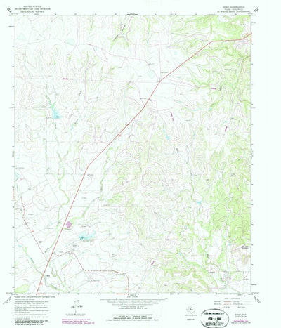 United States Geological Survey Shep, TX (1967, 24000-Scale) digital map