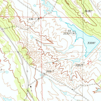 United States Geological Survey Shepard Reservoir, WY-MT (1984, 24000-Scale) digital map