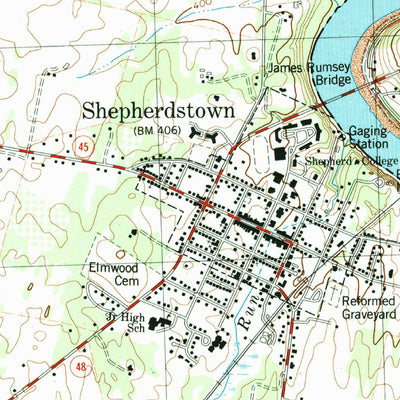 United States Geological Survey Shepherdstown, WV-MD (1978, 24000-Scale) digital map