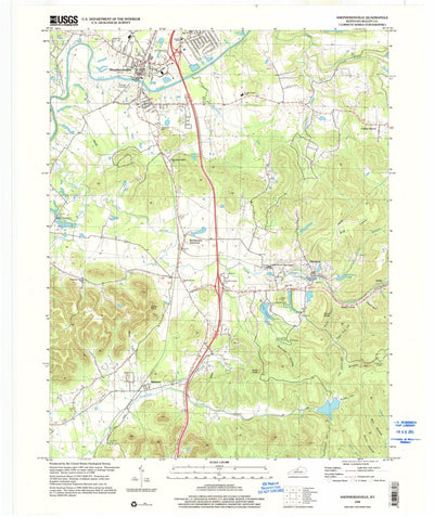 United States Geological Survey Shepherdsville, KY (1998, 24000-Scale) digital map