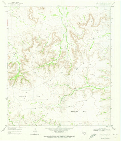 United States Geological Survey Sherbino Mesa, TX (1969, 24000-Scale) digital map