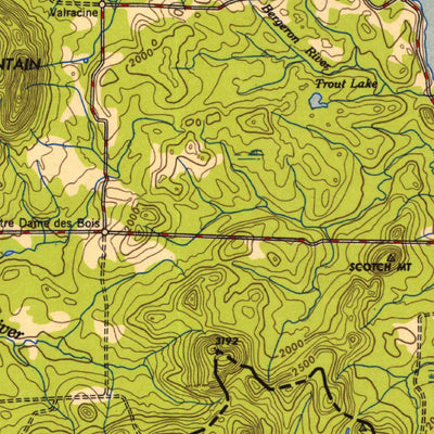 United States Geological Survey Sherbrooke, ME-NH-VT (1949, 250000-Scale) digital map