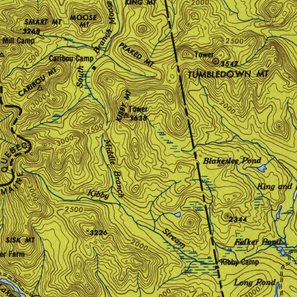 Sherbrooke, ME-NH-VT (1949, 250000-Scale) Map by United States ...