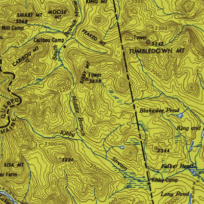 United States Geological Survey Sherbrooke, ME-NH-VT (1949, 250000-Scale) digital map
