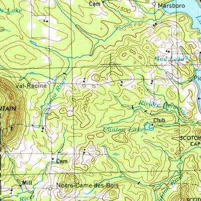 United States Geological Survey Sherbrooke, ME-NH-VT (1976, 250000-Scale) digital map