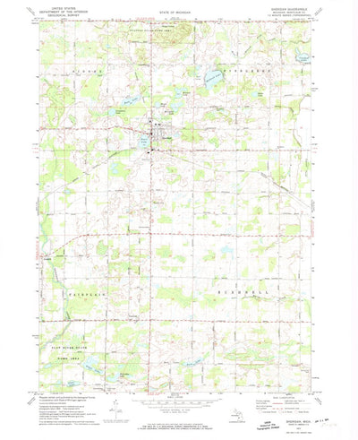 United States Geological Survey Sheridan, MI (1972, 24000-Scale) digital map