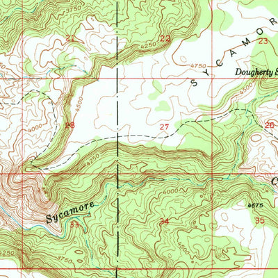 United States Geological Survey Sheridan Mountain, AZ (1947, 62500-Scale) digital map