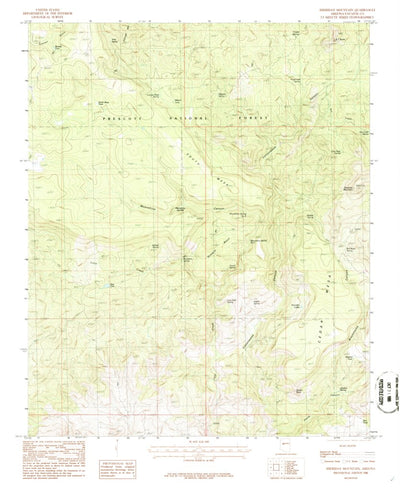 United States Geological Survey Sheridan Mountain, AZ (1986, 24000-Scale) digital map