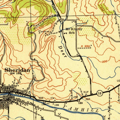 United States Geological Survey Sheridan, OR (1942, 62500-Scale) digital map