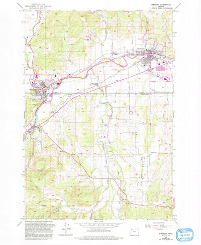 United States Geological Survey Sheridan, OR (1956, 24000-Scale) digital map