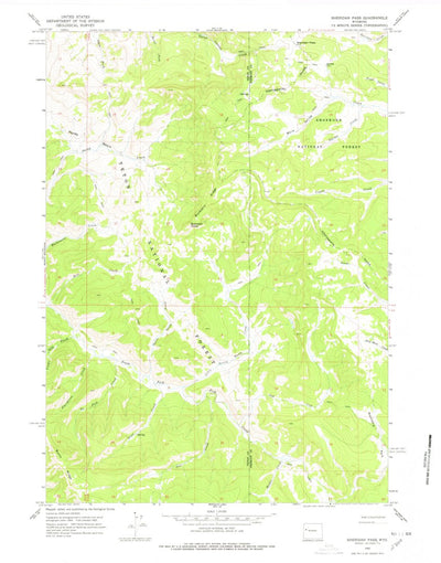 United States Geological Survey Sheridan Pass, WY (1965, 24000-Scale) digital map