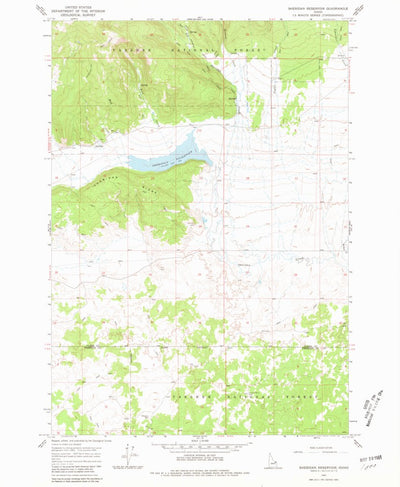 United States Geological Survey Sheridan Reservoir, ID (1965, 24000-Scale) digital map