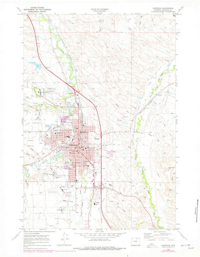United States Geological Survey Sheridan, WY (1968, 24000-Scale) digital map