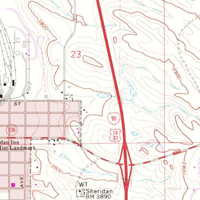 United States Geological Survey Sheridan, WY (1968, 24000-Scale) digital map