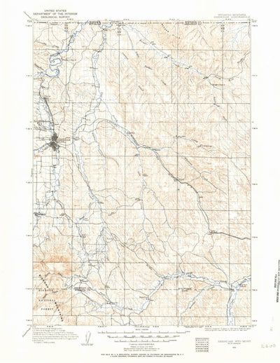 United States Geological Survey Sheridan, WY-MT (1909, 125000-Scale) digital map