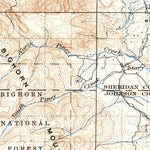 United States Geological Survey Sheridan, WY-MT (1909, 125000-Scale) digital map